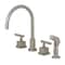 Kingston Brass KS8728CQL Widespread Kitchen Faucet, Brushed Nickel KS8728CQL - alternate 1